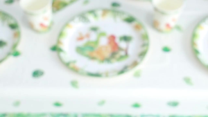 Cartoon Dinosaur Tableware For Jungle Safari Birthday Party Decorations
