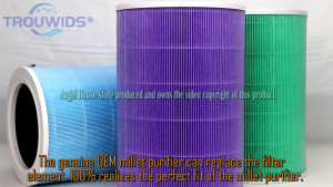 (With RFID)TROUWIDS Xiaomi Air Purifier Filter Hepa Filter/Antibacteria Filter/High Efficient MI Air Purifier Filter For Model Pro/1/2/2S/2C/2H/3/3C/3H/4Lite/4/4Pro/ProH/4 Compact
