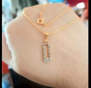 🗨🇮🇹สร้อยคอโซ่อิตาลีชุบทองคำ18k พร้อมจี้เพชรมีปั๊มITALY ทุกชิ้น