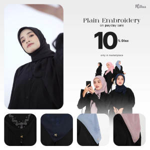 Killua Hijab Segi Empat Polos Embroidery Scarves