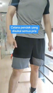 KAMB Celana Pendek Lari Pria Olahraga Gym Dry Fit