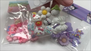 Mumystation 8Pcs/set Sanrio Resin Sticker Cute DIY 3D Resin Sticker Kuromi Cinamoroll Handmade Decoration Resin Sticker Accessories