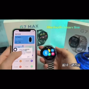 สมาร์ทวอท์ช G7 max HD หน้าจอขนาดใหญ่ที่กำหนดเองได้ระบบช่วยด้วยเสียง NFC AI มีเข็มทิศติดตามกีฬา นาฬิกาอัจฉริยะ