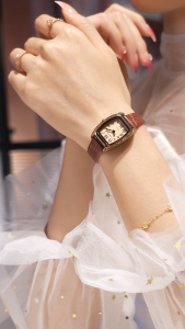Sunlifex Jam Tangan Wanita Original 6010 Korea Antik Tali Kulit Anggun Santai Jam Tangan Cewek COD