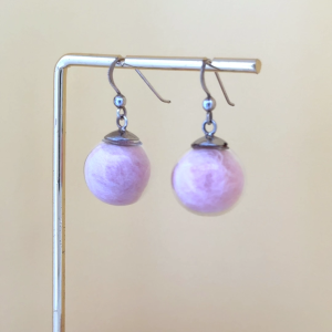 zakkaism ต่างหู เงินแท้ 925 Pink Cotton Candy Hook Earrings สีชมพู
