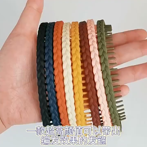 Băng Đô Cài Tóc Nhựa Thắt Rết Bản 1.5cm Đơn Giản Dành Cho Bạn Nữ