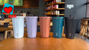 🔥SG LOCAL Seller🔥Tyeso Tumbler 600ML Coffee Mug Stainless Steel Insulated Vacuum Tumbler with Straw Water Bottle Coffee Flask Hot and Cold Tyeso Tiffany Coffee Cup Glass Cup Of Coffee - Lazada