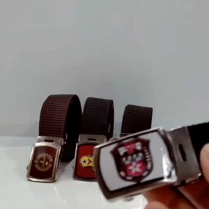 Sabuk Gesper Ikat Pinggang Anak Sekolah PRAMUKA SD SMP SMA Perempaun Laki-laki Warna Cokelat Polos