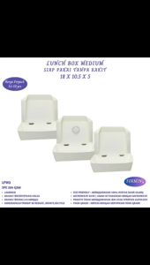 Paper Lunch Box Large Sudah Rakit Lunch box L (Isi 50 Pcs / LFW2)