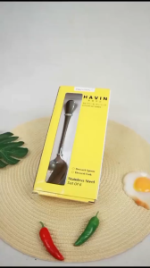 Sendok Makan Stainless Steel Premium Tebal Anti Karat 6 Pcs - Preston Havin Dessert Spoon Elegan Aman Mesin Cuci Piring