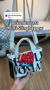 GROSIRAN OMYGOOSE TAS SELEMPANG WANITA / SLING BAG KANVAS / TAS MOTIF WANITA/ TAS SELEMPANG MINI WANITA / GENTLE WOM4N BKK / GW 11
