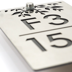 Nomor Rumah Stainless Kombinasi Akrilik Motif 01