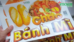 🔥🔥🔥 Miếng Dán BÁNH MÌ CHẢO dùng Trang Trí QuánTủ kính Xe bán hàng...