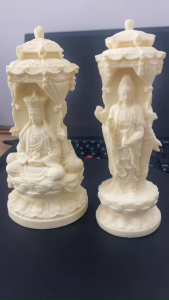 Tượng 3 mặt Tây Phương Tam Thánh  và Ta Bà Tam Thánh chất liệu bột đá tự nhiên cao 15cm hàng nhập khẩu