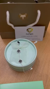 Lắc tay bạc 925 Huệ Ngân - Cỏ bốn lá may mắn RYB140181