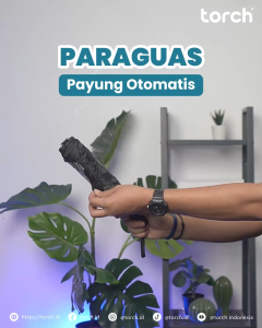 TORCH Paraguas Payung Lipat Otomatis Polos Anti sinar UV - Folding Travel Umbrella