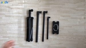 Foldable Height Adjustable Floor Tablet Tripod Stand Mount for 5-12.9 Inch iPad iPhone Samsung