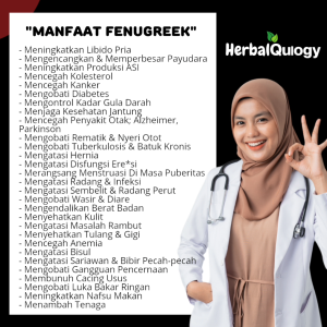 HerbalQulogy - FENUGREEK Isi 30 60 100 Kapsul murni alami 100% tunggal fenugreek KLABET HULBAH