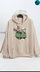 Hoodie Wanita Twin Bear Together - Korean Style Jumper - Bahan Fleece - Ukuran Allsize - Baju Wanita - Hoodie Pria