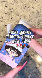 Lipstick Airpods HengFang Cute Girl / Lipstik Hengfang 2 IN 1 Anti Air dan Tahan Lama