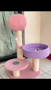 Mainan Kucing Cat Condo Tower Peach Pet Cat Tree Mainan Hewan Dog