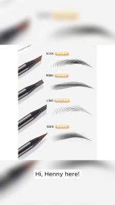 Hensi eyebrow pencil for makeup artist with eyebrow pencil for makeup artist