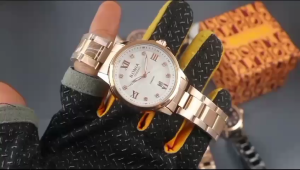 Box Exclusive Jam Tangan Bonia Romawi Permata VA-845OR / Jam Tangan Fashion Wanita Tali Rantai Diameter 34 cm