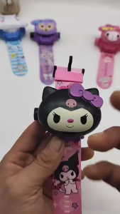 FUFU SHOP นาฬิกาเด็ก นาฬิกาอิเล็กทรอนิกส์ลายการ์ตูน มีไฟฉายรูปสามดี 24 ภาพ Cartoon 3D Projector ของขวัญสำหรับเด็ก ส่งจากไทย