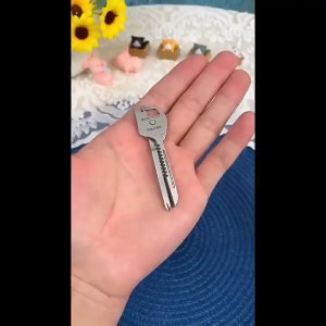 New 6 in 1 key knife outdoor stainless steel multi-function EDC gadget bottle opener screwdriver portable combination