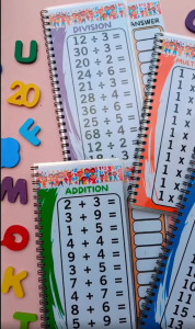 Math Workbooks (MIDAS) for Preschool Elementary Addition Subtraction Division Multiplication Reuseable Fun Learning Childrens books Journal Made to Order