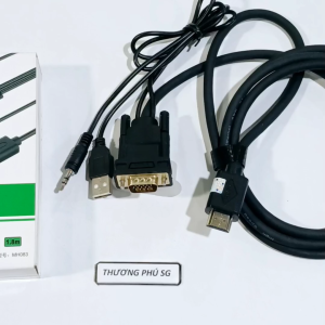 Cáp VGA ra HDMI (Có Audio) dài 1.8m / Vga to HDMI + Audio (HIệu M Pard)