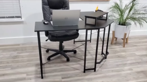 Authentic Carbon Brazing Surface  Bookshelf Integrated learning Desk L-shaped Corner Desktop Computer Desk Esports Desk Computer Desk With Storage Rack Corner Office Desk And Office Desk
