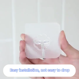 Transparent Strong Sticky Wall Hanging Nail-free Hook Kitchen Bathroom