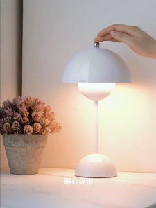 Recharageable Bedside Atmosphere Lamp Nordic Modern Study Table Light Portable Cordless Touch Control Desk