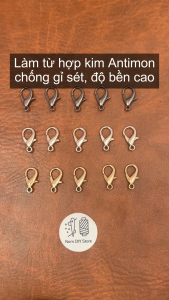 Móc Chó Càng Cua Mini Túi Xách Hợp Kim Antimon Xi Mạ Điện Phụ Kiện Làm Bóp Ví Vòng Tay Giỏ Đeo Móc Khóa Da Handmade DIY