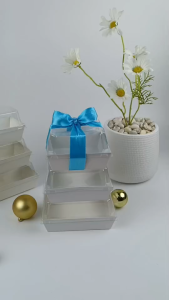 กล่องเบเกอรี่ฝาใส แซนวิช กล่องจัดเบรค เค้กมินิ (400ชิ้น/แพ็ค)