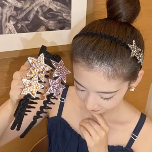 【Bờm Tóc】Băng đô Cài Tóc Ngôi Sao Đính Đá Đẹp mới Thời Trang Hàn Quốc Cho Nữ