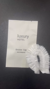 หมวกคลุมอาบน้ำCAPรีสอร์ท บ้านพัก บ้านพักตากอากาศ สามารถสั่งทำโลโก้ได้ อุปกรณ์และสินค้าที่ใช้ในโรงแรม
