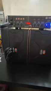 Joson/MUSICER Karaoke Professional Audio Speaker Amplifier Set 300 -500Watts(1 Paired 6 Inches Speaker 1 Amplifier and Microphone)-JS-6000/MS-6600