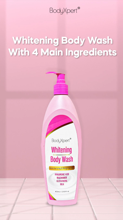does glutathione brighten skin Easy Glow Injection Gold Strong Whitening Exfoliating Body Wash 1000ml