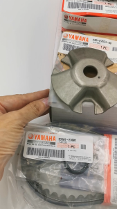 YAMAHA EGO LC / EGO LC Fi TIMING BELT SET FRONT PULLEY  SET 100% ORIGINAL HLY EGO LC PULLEY DEPAN SET 44D-WE76E-00