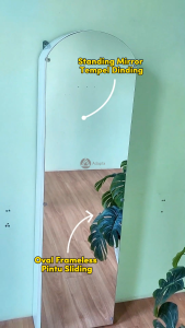 Adapta - Cermin Standing Mirror Make up Tempel Dinding Slender-Standing Mirror Makeup Oval Frameless