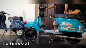 KNALPOT VESPA BUANG KIRI TYPE ELVI PLAT