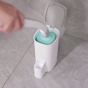 Disposable Toilet Brush Cleaner Toilet Bowl Brush and Holder Set with 8 Refills 360 Revolving Long Handle Bathroom Deep Cleaning System Household Toilet Cleaning Brush Remove Dirt And Inhibit Bacterial Growth