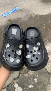 Sandal Anak Perempuan Eva Rubber Tali Belakang Motif Rantai Wedges Trendi Empuk