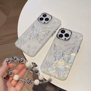 Terbaru Desain Unik Lanyard & Case Iphone Hologram Butterfly