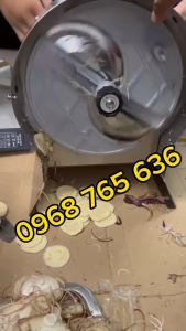 Máy thái lát chuối sấy chạy điện (30-40kg/h) - Bảo hành 12 tháng