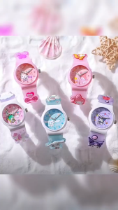 New Cute Cartoon Childrens Watch Jelly Sanrio Primary School Student Watch Quartz Watch Gift