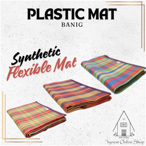 FLEXI-MAT PLASTIC MAT (BANIG) AUTHENTIC-1pc ( random color) DESIGN STRIPES