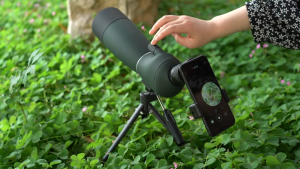 HANA SV28 High Power Spotting Scope Monocular 25-75x70mm Zoom with Phone Adapter and Tripod Waterproof Angled Eyepiece Bak4 Prism Monocular Telescope for Bird-watching and Moon-watching